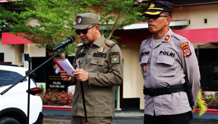 Bupati Tojo Una Una Bertindak Sebagai Irup Saat Polres Tojo Una Una Gelar Pasukan Operasi Kepolisian Tinombala 2025