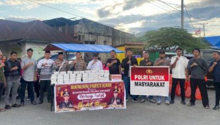 800 Paket Takjil Dan 200 Paket Sembako, Telah Disalurkan Sat Intelkam Polres Bangkep Pada Masyarakat