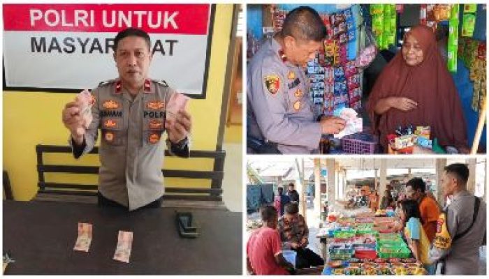 Kapolsek Liang Imbau Warga Waspada, Ditemukan Uang Palsu di Pasar Liang