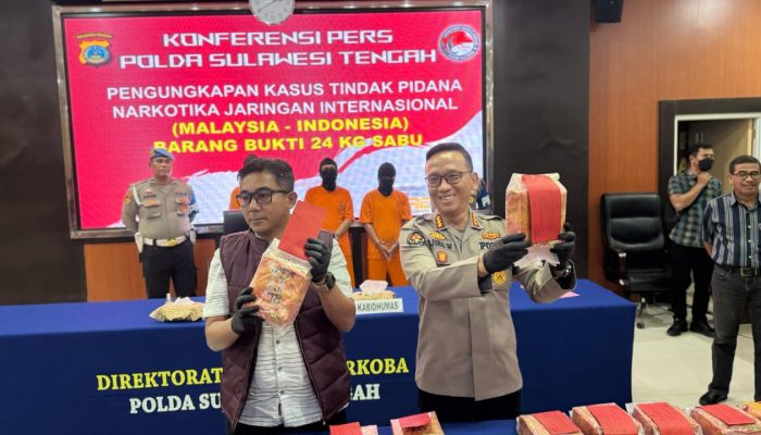 Polda Sulteng Ungkap 24 Kilogram Sabu Jaringan Lintas Negara, Kantongi Identitas Bandar Narkoba