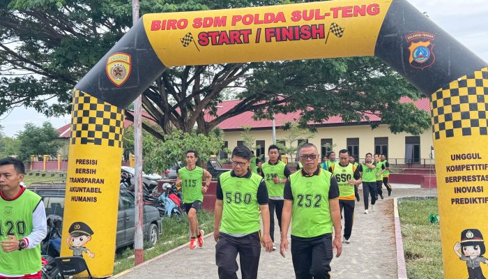 Jaga Kebugaran Personel, Polda Sulawesi Tengah Gelar Kesamaptaan Jasmani