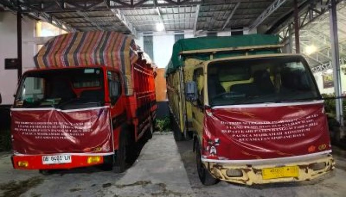 Polres Banggai Kawal Pergeseran Logistik PSU Pilkada ke 2 Kecamatan