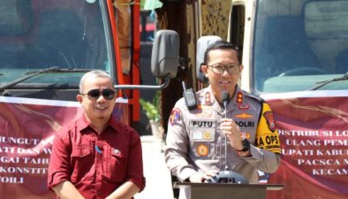 Polisi Kawal Ketat Logistik PSU ke 2 Kecamatan, Ini Pesan Kapolres Banggai
