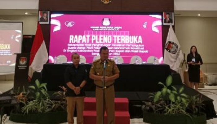 Bupati Banggai Diwakili Sekda, Hadiri Rapat Pleno Terbuka Rekapitulasi PSU
