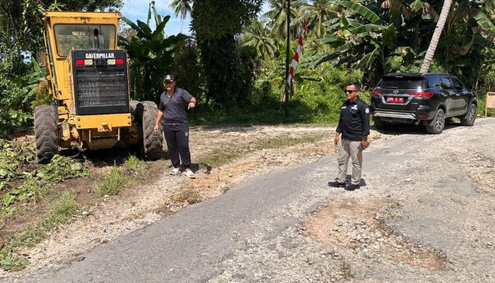 Persiapan Wakili Bangkep di Lomba Desa Tingkat Provinsi Sulteng, Wakil Bupati Benahi Jalan Palam–Kombutokan