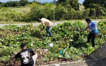 Kerja Bakti Bersihkan Gedung Graha Pemuda, Karang Taruna Salakan dan KNPI Bangkep Gelar Aksi Jumat Bersih
