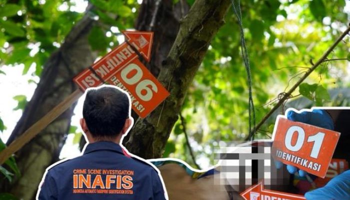 Unit Identifikasi Polres Bangkep, Olah TKP Penemuan Jasad Tergantung di Tinangkung Utara