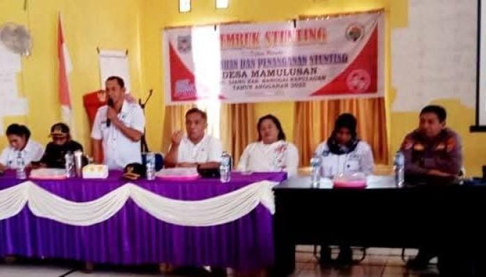 Dinas PMD Bangkep, Laksanakan Rembuk Stunting di Desa Mamulusan Kecamatan Liang