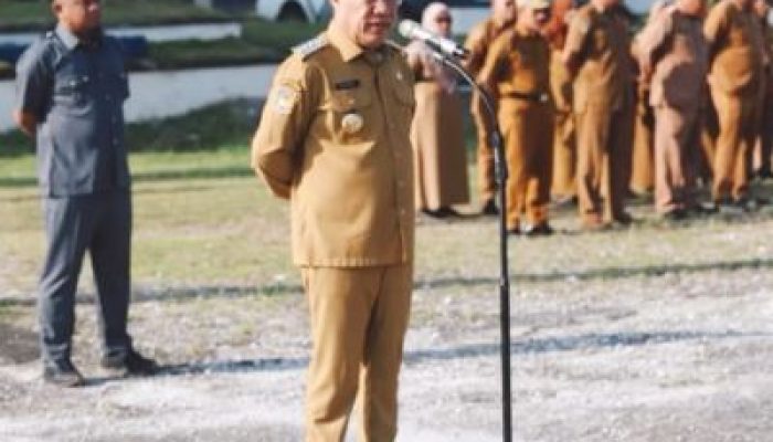 Bupati Bangkep Tegaskan Kedisiplinan ASN dan Penertiban Aset Daerah Saat Apel Pagi