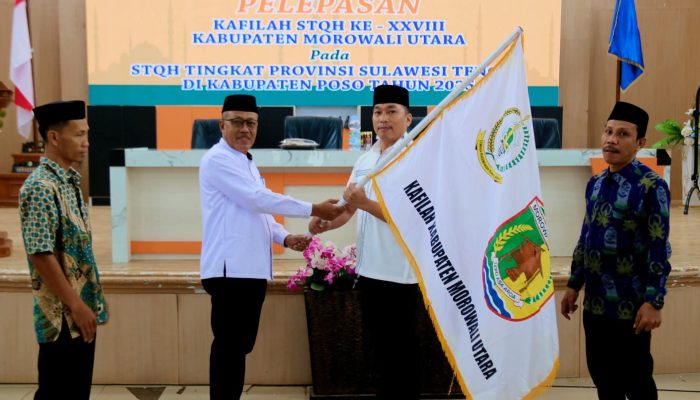 Wabup Morut Lepas Khafilah STQH Ke-XXVIII Tingkat Provinsi Tahun 2025