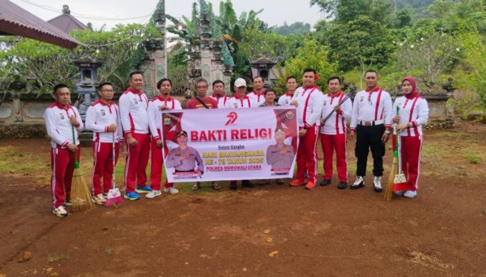 Jelang Hut Bhayangkara ke-79, Polres Morowali Utara Gelar Bakti Religi Serentak