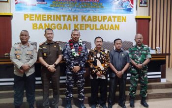 PJ Sekda Bersama Forkopimda Bangkep, Sambut Kunker Danlanal Palu dan Danpos TNI AL Luwuk