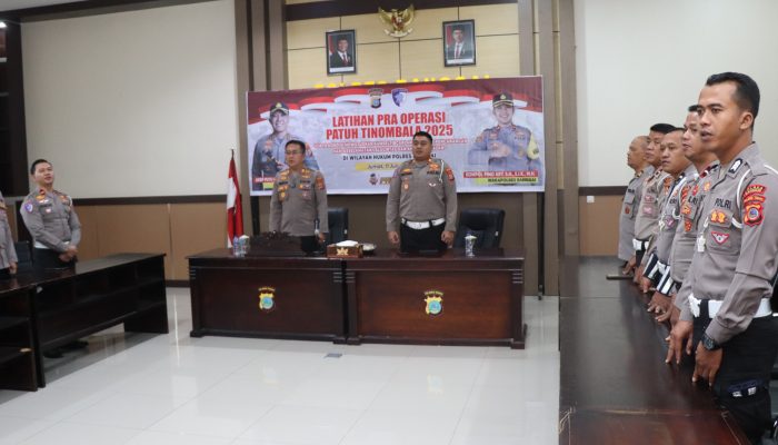 Gelar Latpraops Patuh Tinombala 2025, Polres Banggai Siap Wujudkan Kamseltibcarlantas Yang Aman