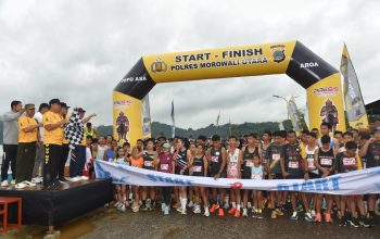 Polres Morowali Utara Gelar Bhayangkara Morut Fun Run, Antusias Warga Membludak