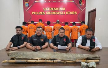 Pasca Bentrokan Desa Bimor Jaya-Keuno, Polres Morowali Utara Tetapkan Delapan Tersangka