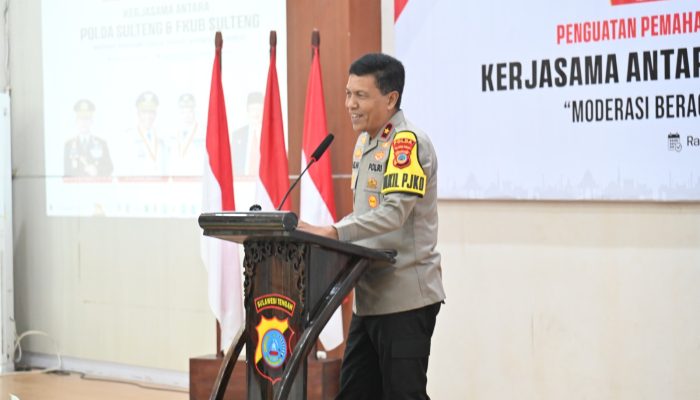 Wakapolda Sulteng, Membuka Sosialisasi Penguatan Pemahaman Moderasi Beragama Bagi Bhabinkamtibmas