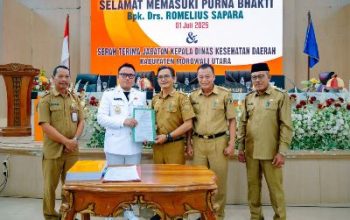 Bupati Morut Tunjuk Arif Paskal Pokonda Sebagai Plt Kadis Kesehatan, Gantikan Romelius Sapara Yang Purna Bakti