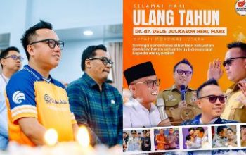 Sukacita Bertepatan HUT ke-49 Bupati Morut Delis Julkarson Hehi