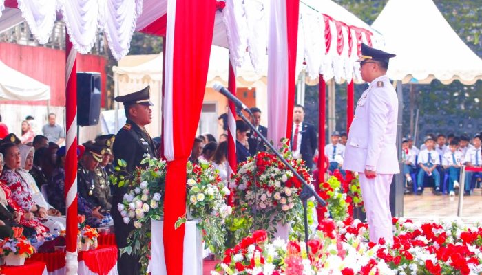 Bupati Morut Inspektur Upacara Peringatan HUT Proklamasi Kemerdekaan RI ke-80, di Kabupaten Morowali Utara