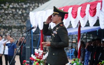 Dandim 1311/Morowali, Irup Upacara Penurunan Bendera HUT RI Ke-80 Di Morut