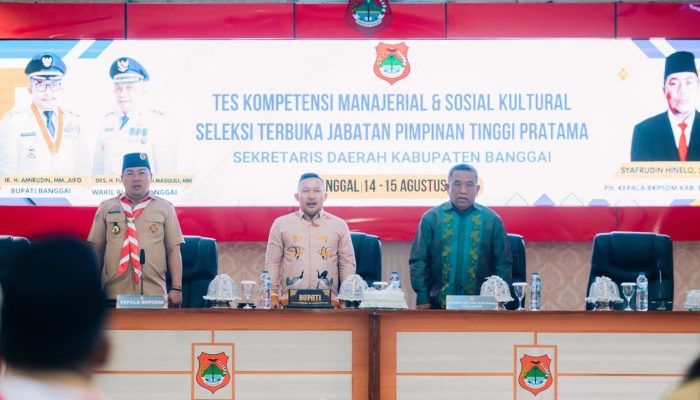 Seleksi Terbuka Jabatan Tinggi Pratama Sekda Banggai, Bupati Amirudin: Pintar Saja Tak Cukup, Integritas Harus Nomor Satu