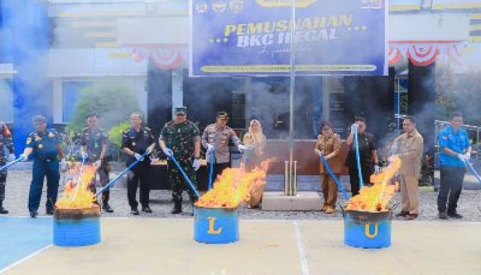 Pemkab Banggai Dukung Pemusnahan Barang Milik Negara, Oleh KPPBC Tipe Madya Pabean C Luwuk