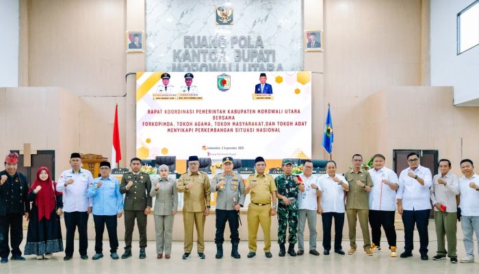 Forkopimda, Tokoh Agama dan Masyarakat Duduk Bersama, Teguhkan Komitmen Jaga Keamanan Morowali Utara