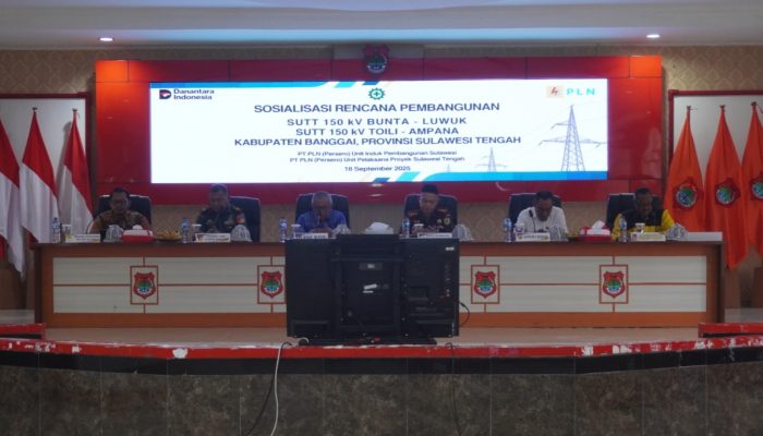 Wabup Furqanuddin Membuka Secara Resmi, Sosialisasi Rencana Pembangunan SUTT 150 KV Bunta-Luwuk, Toili-Ampana di Kabupaten Banggai
