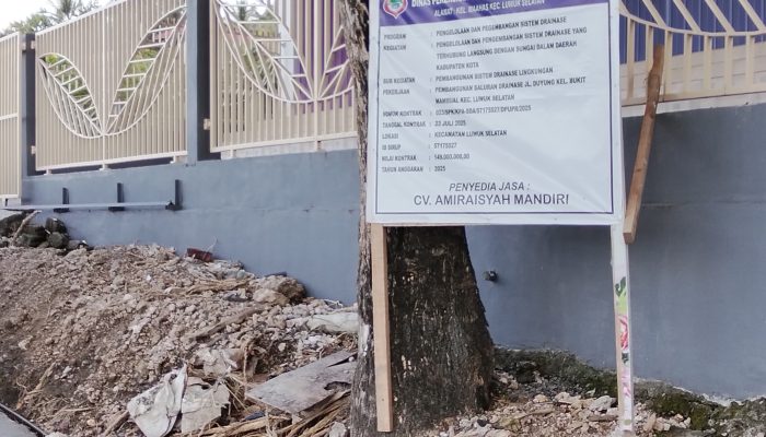 PUPR Banggai Terus Benahi Saluran Drainase Dalam Kota, Salah Satunya Terdapat di Kelurahan Bukit Mambual