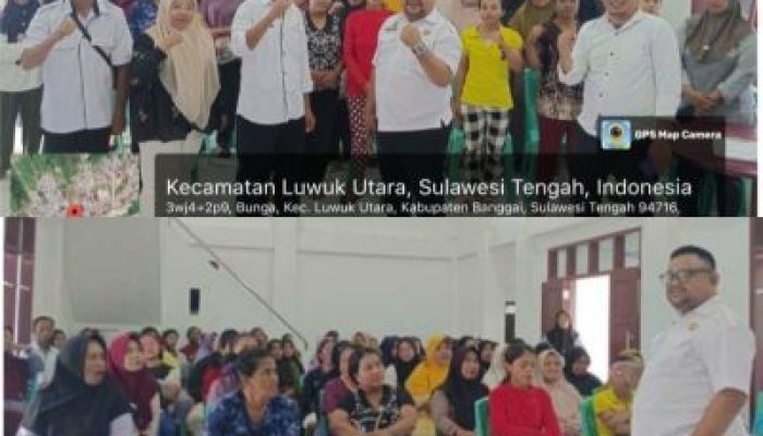 Dinsos Banggai Gelar Sosialisasi Program UEP dan DTSEN di Desa Bunga