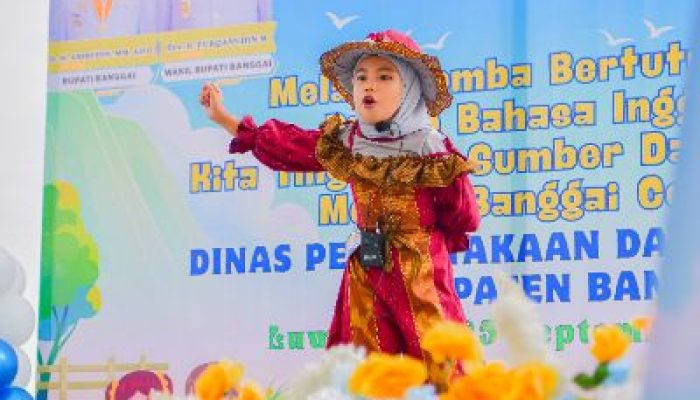 Tingkatkan Minat Baca dan Literasi Anak, Dispusaka Banggai Gelar Lomba Bertutur dan Pidato Bahasa Inggris