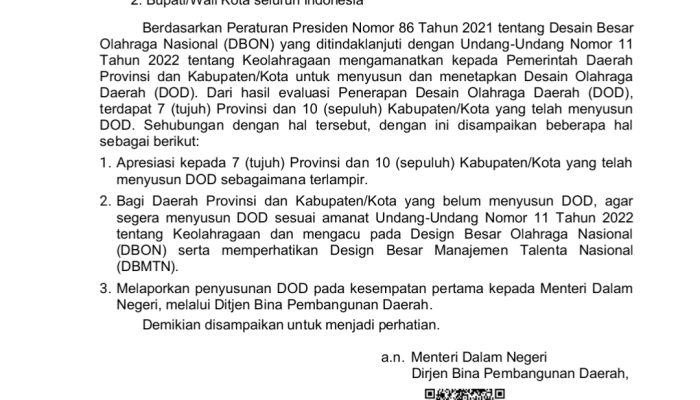 Kabupaten Banggai Raih Pengakuan Nasional, Masuk Daftar Daerah Penyusun Desain Olahraga Daerah (DOD)