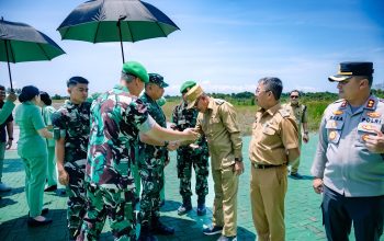 Wabup Morut Sambut Langsung Pangdam XXIII/Palaka Wira, di Bandara Maleo Morowali
