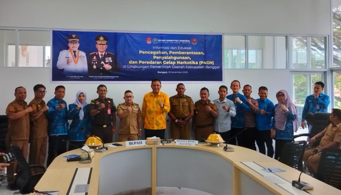 Polres Banggai Hadiri Audiensi BNN Sulteng Bersama Bupati Bahas Sinergi P4GN