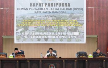 Ketua DPRD Banggai Pimpin Rapat Paripurna Penandatanganan KUA-PPAS Tahun 2026