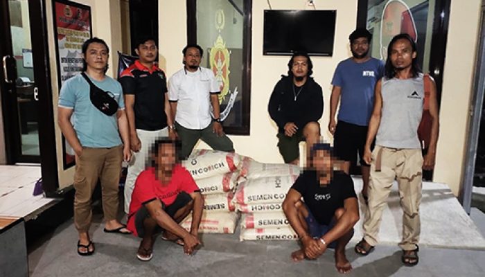 Diciduk Dua Terduga Pencurian Material Proyek Desa Sumoli, 1 Orang Dalam Pengejaran Polisi. 