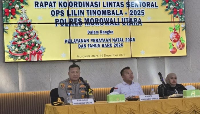 Kapolres Morowali Utara Pimpin Rakor Ops Lilin Tinombala 2025, Guna Memastikan Perayaan Nataru Berjalan Aman dan Kondusif