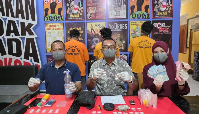 Awal Tahun 2026, Polres Morowali Utara Tangkap Tiga Pelaku Narkoba dan Sita 47 Paket Shabu
