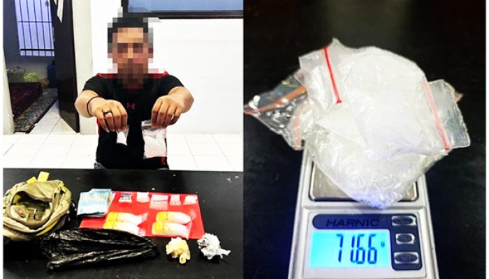 TIM SATUAN RESERSE NARKOBA POLRES TOJO UNA UNA TANGKAP OKNUM PNS DI TOJO UNA UNA BESERTA 71 GRAM SABU
