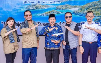 Bupati Morowali Utara Jadi Penumpang Perdana, Sriwijaya Air Resmi Buka Rute Morowali-Makassar