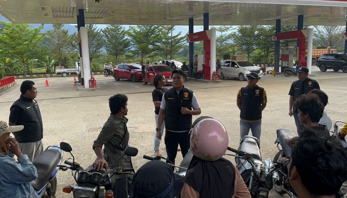 Antisipasi Antrian Panjang dan Kelangkaan BBM Saat Mudik Lebaran, Polres Morowali Utara Gelar Sidak Ke SPBU
