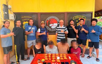 Peredaran Sabu Digagalkan, 4 Terduga Dibekuk Dengan Barang Bukti 1 Kilogram Lebih Disita