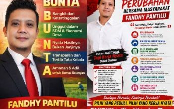 Fandy Pantilu Siap Bertarung Wujudkan Desa Bunta Dengan Pemerintahan Bersih, Transparan dan Bebas Sampah