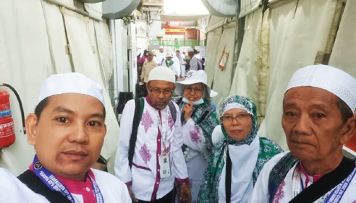 Rombongan Haji Gorontalo Kloter 28 UPG  Telah Selesai Melontar Jumrah  Rangkaian Nafar Awal 