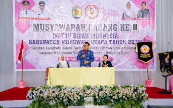 Bupati Delis: Bidan Adalah Ujung Tombak Kesehatan, Pemda Siap Prioritaskan Dukungan Program IBI Morowali Utara