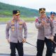 Kapolres Banggai Sambut Kedatangan Kapolda Sulteng di Bandara Luwuk