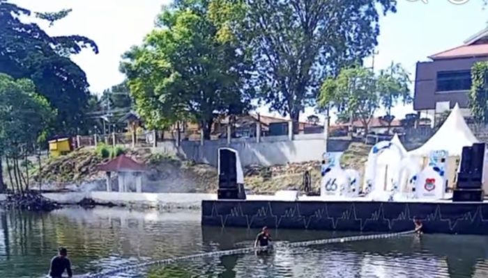 PUPR Banggai Bangun Dua Panggung di RTH Teluk Lalong Untuk HUT Kabupaten Banggai ke-66