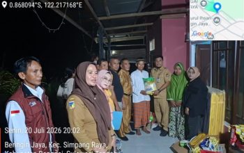 Dinsos Banggai Gerak Cepat Salurkan Bantuan Korban Kebakaran di Simpang Raya