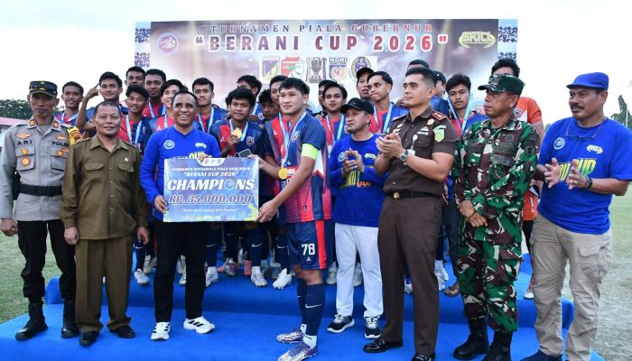 Gubernur Anwar Hafid Resmi Tutup Turnamen Piala Gubernur BERANI Cup 2026 di Ampana