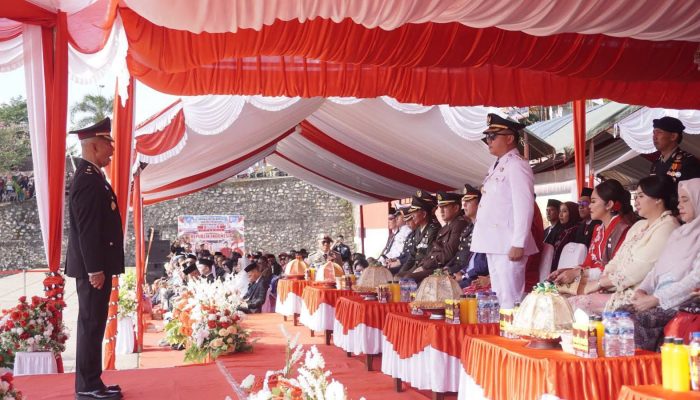 Bupati Delis Irup Upacara Peringatan HUT RI Ke-81 Di Kabupaten Morowali Utara